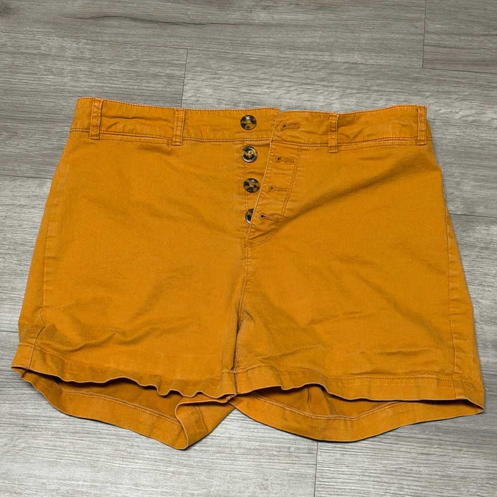 Old Navy Orange Button-Up Shorts Size 12